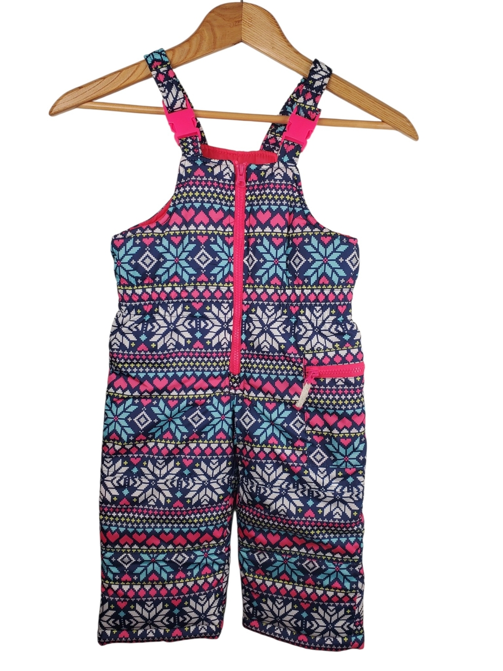 Carter's Fair Isle Snow Bib Overalls 2T #350